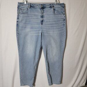 American Eagle Jeans  Sz 24 Straight Leg Stretch High Waist Lt Blue Wash